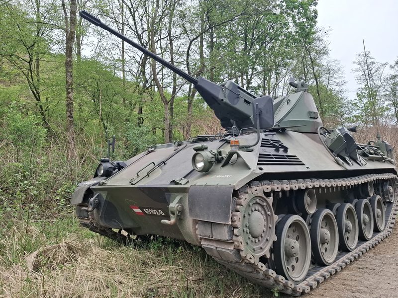 Kettenpanzer der Sammlung im Gelände