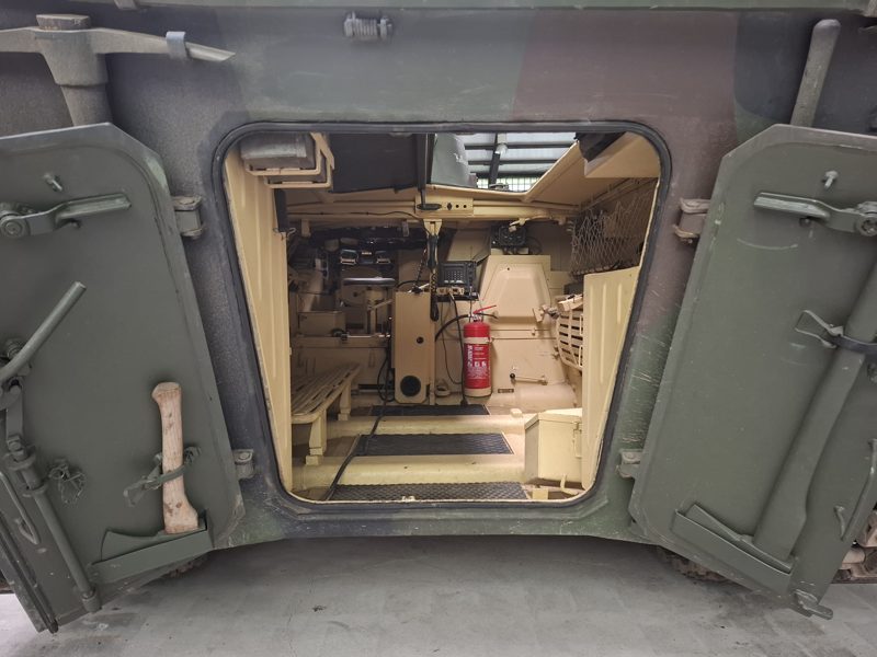 Geöffnete Heckluke des Schützenpanzers