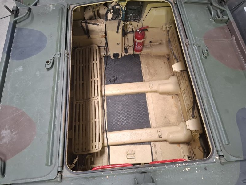 Troop compartment of the infantry fighting vehicle from above
